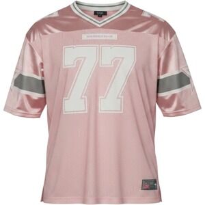 Akira Winnersquad 77 Paris Football Jersey Pink Rose Gold Satin Mesh Mens Large